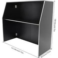 thumbnail image 3 of Portable Folding Event Bar, with Top and Middle Shelves Modern Freestanding Bar Cabinet, Foldable Storage Cabinet for Home Kitchen,Party, Events (Black), 3 of 7
