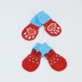 thumbnail image 6 of UDIYO 4Pcs Socks Heart-shape Printing Comfortable Dog Accessories Non-Slip Warm Paw Protector for Pet, 6 of 7