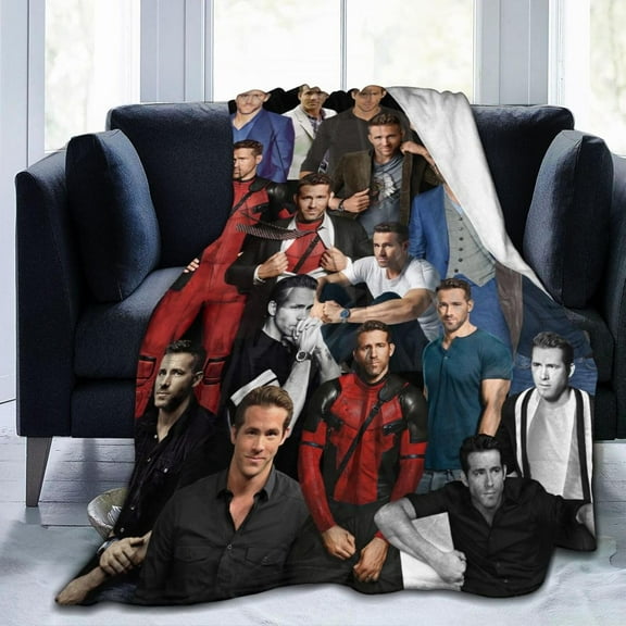 Ryan Reynolds Blanket Soft and Warm Lightweight Fluffy Throws Blankets Rug Carpet Gift for Beach Yoga Bedroom Living Room Decoration Sofa Camping Trip Dorm Decor All Season