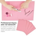 thumbnail image 2 of NOGIS 125PCS Disposable Nail Art Table Towels Mat 13" X 18" Waterproof 3 Ply Nail Art Mat Paper Sheet Clean Pads Tattooing Table Mat Nail Table Cover Tattoo Supplies (Pink), 2 of 7