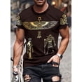 thumbnail image 5 of Men's Printed T-Shirt - Ancient Egyptian Design - Breathable Polyester Fabric - Casual Summer T-Shirt for Egypt, 5 of 7