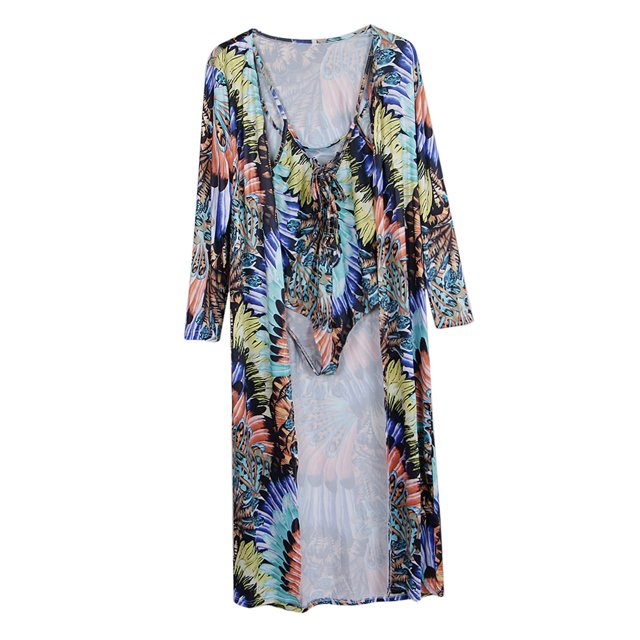 Traje de baño Monokini con vendaje teñido de colores Conjunto para cubrir ropa de playa METRO Sunnimix Tamaño M