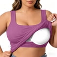 thumbnail image 2 of HBYJLZYG Women's Plus Size Tank Top with Built-in Bra, Ribbed Sleeveless Cami Shirt, U Neck Comfortable Summer Vacation Top, Versatile Everyday Casual Wear, 2 of 9