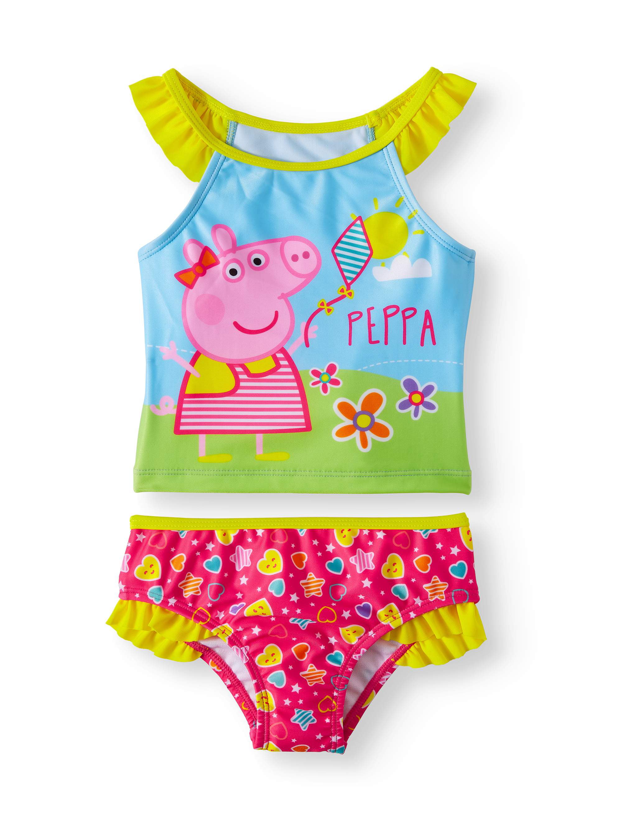 NWT Peppa Pig Toddler Girls One Piece Swimsuit Size 2T 
