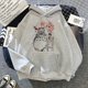 thumbnail image 4 of FeiKong Sudadera unisex con capucha y diseño de dibujos animados de los años 90, Studio Ghibli, Totoro, anime japonés divertido, El viaje de Chihiro, Miyazaki Hayao, gris 22, 4 of 5