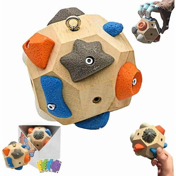 Boulder Block for Climbers, Finger Strengthener & Grip Trainer for Rock Climbers, Simulated Climbing Training Balls, Build Strength and Precision, Bouldering Training Tool Gift