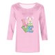 thumbnail image 4 of Fiudx Ofertas y Liquidaciones Blusas de Manga 3/4 para Mujer, Camisa con Estampado Vintage, Informal, Manga 3/4, Cuello Redondo, Blusa Estilo Túnica Boho, 4 of 4