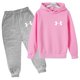 thumbnail image 3 of Conjunto de 2 piezas de sudadera y pantalones de terciopelo para niños, primavera y otoño, informal, sencillo, para niñas de 2 a 13 años, 3 of 5