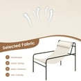 thumbnail image 4 of Gymax Modern Patio Sling Chair, Metal Frame with Removable Headrest, Beige, 4 of 6