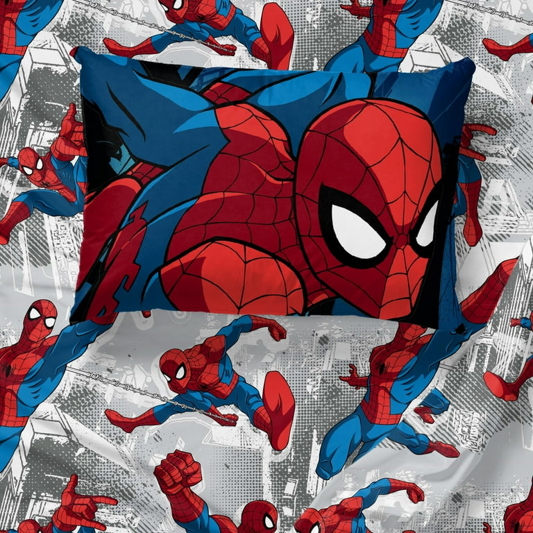 Spider man シーツ Marvel Spiderman Superhero Full Bedding Set with Reversible