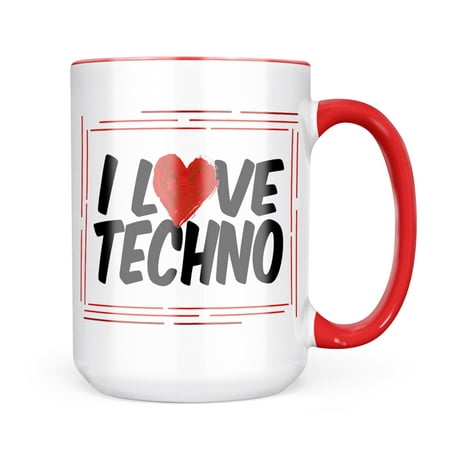 

Neonblond I Love Techno Mug gift for Coffee Tea lovers