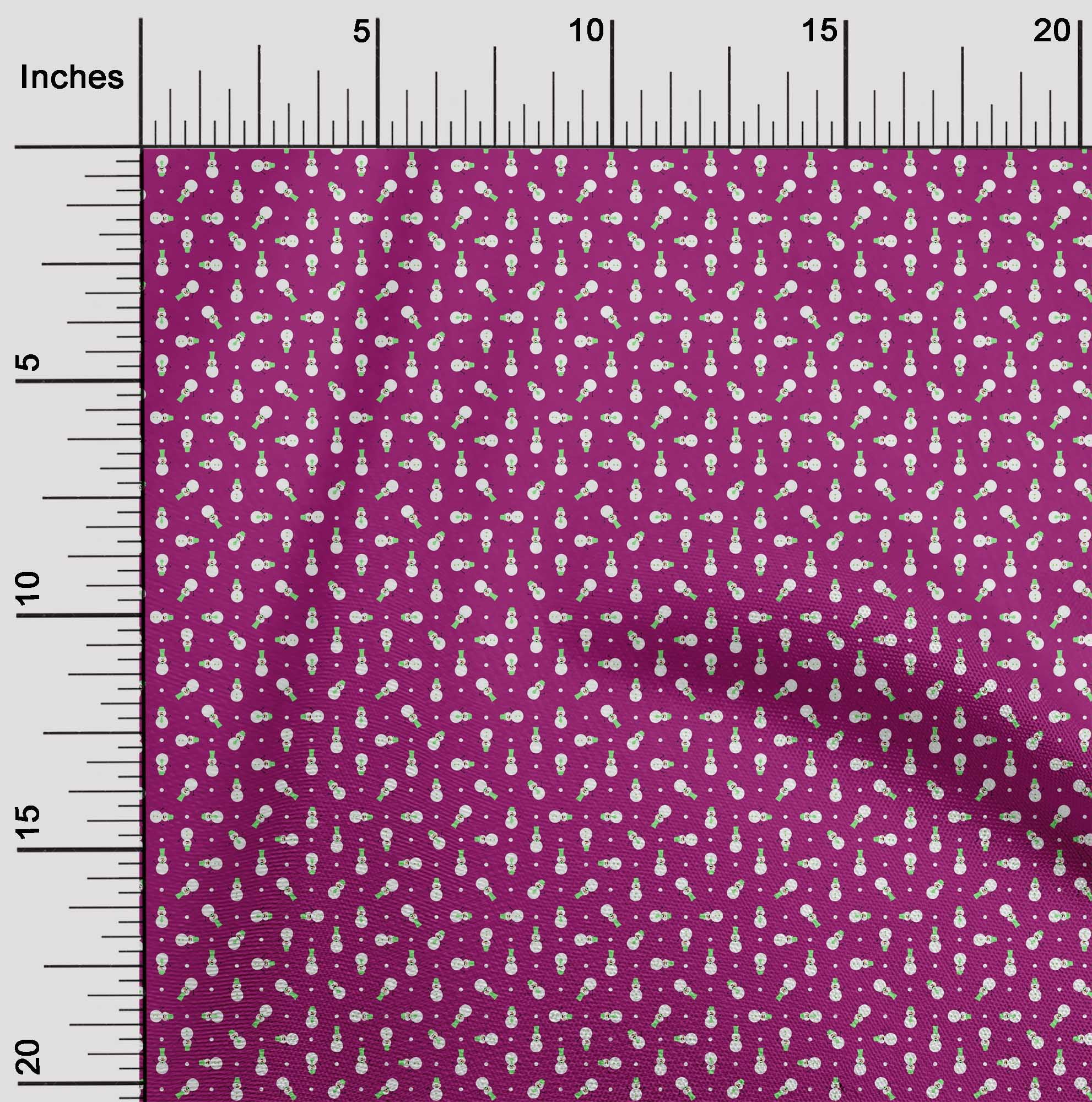 oneOone Cotton Jersey Dark Magenta Fabric Christmas Sewing Material Print Fabric By The Yard 58 Inch Wide