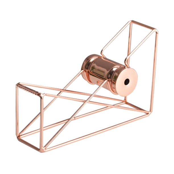 Dispensador de cinta de metal Cortador de cinta adhesiva de escritorio de oro rosa Suministros de of Tomshoo Rosa