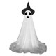 thumbnail image 2 of Sombrero fantasma luminoso con LED para Halloween: decoración espeluznante para porche y patio con tela blanca iluminada para uso en exteriores., 2 of 6
