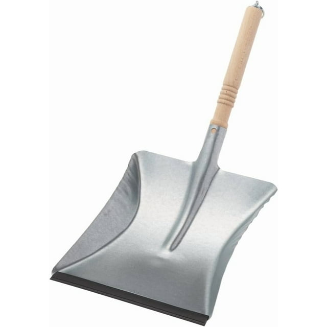 Redecker Dust Pan with Untreated Beechwood Handle, 17-3/4-Inches, Zinc-Coated Steel