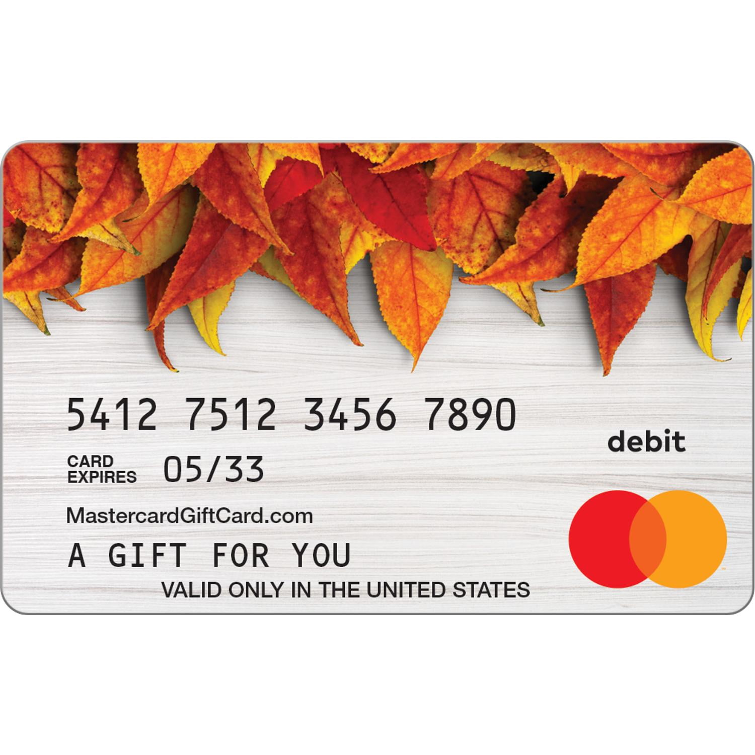 Mastercard® $20-$500 Fall Leaves eGift Card (Plus $6.84 Purchase Fee) [Email Delivery]