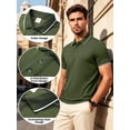 thumbnail image 4 of Cadmus 3 Pack Men's Quick Dry Golf Polo Shirts Lightweight Breathable Collared Casual Shirts,8878,Black+Blue+Green,S, 4 of 7