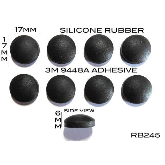VATH Self Adhesive Silicone Rubber Feet 17mm(L) x 17mm(W) x 6mm(H) 8pcs [RB245]