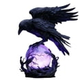thumbnail image 6 of Gothic Crow LED Lamp, Mysterious Raven on Glowing Orb Sculpture, 3D Hollow Resin Decorative Lamp, Unique Gothic Style Table Light for Home Decor & Gothic Collectors, 6 of 6
