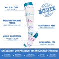 thumbnail image 5 of 4 Pairs Copper Compression Socks for Women & Men Circulation 15-20 mmhg - Better Blood Flow, Swelling, Best Support for Medical, Running, Nursing, 5 of 8
