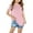 Pink, variant on Cethrio Kids Girls Casual T-Shirts, Printed Crew Neck Short Sleeve Summer Tops Green Size 11 T