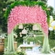 thumbnail image 1 of Viñas de glicinias artificiales de flor de 70,87 pulgadas guirnalda colgante | Flores decorativas de seda con techo torcido, plástico realista, multicolor, decoración para bodas interiores, pack de 1, 1 of 6