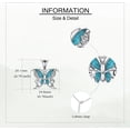 thumbnail image 3 of XATENJE Butterfly Necklace for Women 925 Sterling Silver Turquoise Butterfly Pendant Necklace Animal Jewelry Gift for Women, 3 of 6