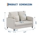 thumbnail image 2 of Sofá Loveseat Compacto, Diseño Semicomprimido para Espacios Pequeños, Sofá de Dos Plazas a Pequeña Escala con Patas Cortas, Sofá Decorativa para Sala de Estar, Departamento, 2 of 8