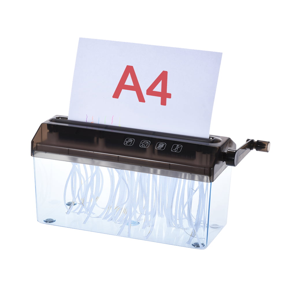 A4 Mini Manual Hand Paper Shredder Document File Straight Cutting Tool School UK 