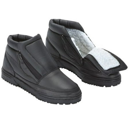 Bigbolo - Wide Width Snow Boots with Ice Grippers-Womens-11-Black - Walmart.com - Walmart.com