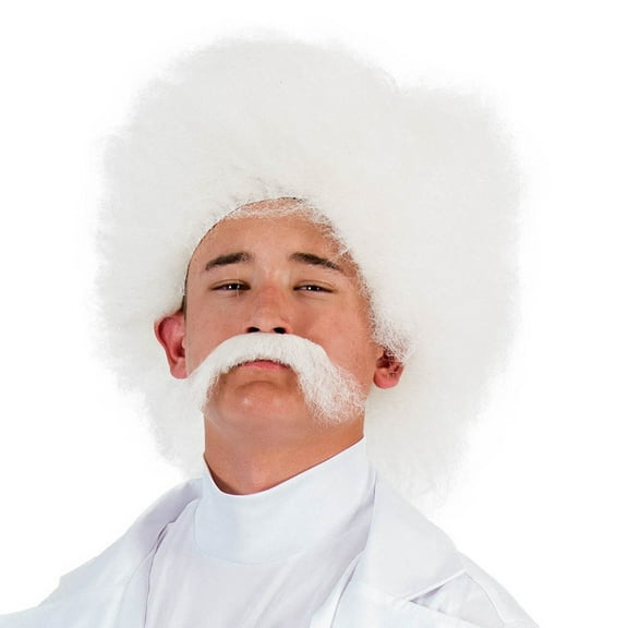 Scientist Adult Costume Wig and Moustache
