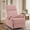 Pink, variant on Lnsenfin Small Swivel Rocker Recliner Chair for Adults Chenille for Living Room,Pink