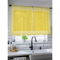 thumbnail image 5 of Yellow Abstract Art Sheer Curtains 45 Inch Long 2 Panels, Vintage Linen Greek Key Geometric Light Filtering Rod Pocket Semi Sheer Curtains, Sheer Voile Drapes for Living Room Bedroom, 52"x45", 5 of 5