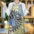 thumbnail image 5 of Women Men Adjustable Bib Apron with Pockets Floral Art Modern Classic Cooking Kitchen Aprons, 5 of 7