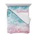 thumbnail image 7 of Turquoise Pink Coastal Twin XL Size Down Alternative Comforter, Lightweight Comforter Quilt Bedding Set with Pillow Shams Summer Beach Nautical All Seasons Bed Comforter Duvet Insert 68"x98", 7 of 7