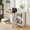Light wood grain flap + white cabinet, variant on Space-Saving Folding Drop Leaf Dining Table – 2 Storage Shelves – 6 Wheels – Multipurpose for Kitchen, Dining, or Craft Room – Light Wood Grain Flap + White Cabinet, 1200×600×750mm