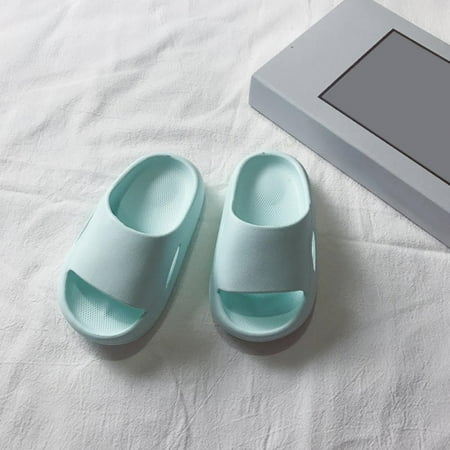 

Boys And Girls Non-slip Simple Solid Color Outer Wear Soft Bottom Cute Sandals And Slippers