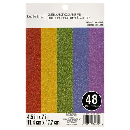 UPC: 0191518164824 | Rainbow Glitter Cardstock Paper Pad by Recollections™  4.5  x 7