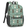 thumbnail image 2 of Chihuahua and Dog Paw Print Green 17" School Backpacks for Teens,Waterproof Oxford Fabric,S-Shape Padded Straps for School,Travel,Hiking,Camping, 2 of 6