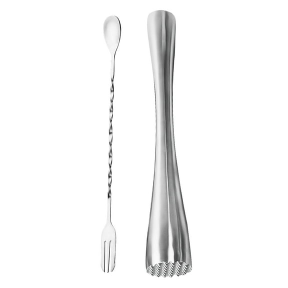 Frcolor Muddler  Drink Ice Coffee Whiskey Lemon Lime Muddlers Metal Bar Glass Pug Fruit Spoon Cocktail Bartender Mint