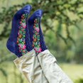 thumbnail image 5 of EARKITY Wool Socks, Women's Floral Design Vintage Crew Socks, Aesthetic Vintage Ethnic Style Socks for Girls, Above Ankle Crew Stretch Socks, Unique Gifts for Women Girls, 5 of 5