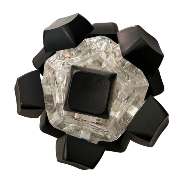 Bola de inquietud del teclado, juguete sensorial, mini fiesta portátil de regalo de regalo teclado teclado clicker para mujeres estudiantes Negro