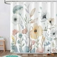 thumbnail image 2 of Newhomestyle Christmas gife White Shower Curtain Flower Shower Curtain ,for Bathroom Shower Curtain Set Waterproof Fabric Shower Curtains,72 x 72 inches, 2 of 7