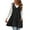 Black, variant on Womens Sleeveless Sweater Vest V Neck Casual Loose Knit A Line Flattering Tunic Top with Pockets