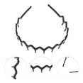 thumbnail image 3 of Unique Bargains 1 Pc Cute Toothed Triangular Headbands for Women Bright Black, 3 of 6