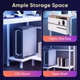 thumbnail image 4 of CONCETTA 40" L Shaped Gaming Desk with USB Charging, LED Lights, Power Outlets, Large Storage space, Monitor Stand, White, 4 of 8
