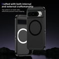 thumbnail image 7 of Dteck Magnetic Case for Google Pixel 9 Pro XL Compatible with Magsafe Dual Layer Military-Grade Protection Heavy Duty Shockproof Rugged Protective Cover for Google Pixel 9 Pro XL,Black, 7 of 7