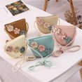 thumbnail image 5 of Tigivemen Kids Girls Floral Sun Hat Purse Set Straw Beach Sunhats and Straw Bag Summer Flower Bucket Hats for Girl White Size One Size, 5 of 5