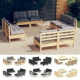 thumbnail image 6 of vidaXL 8 Piece Patio Lounge Set with Anthracite Cushions Pinewood, 6 of 17