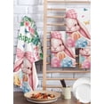 thumbnail image 2 of Spring Easter Kitchen Dish Towels for Drying Dishes Set of 2, Pink Cute Rabbits Flowers Eggs Butterflies Plants Waffle Weave Microfiber Hand Tea Bathroom Towels Quick Dry & Absorbent Towel 15.7x23.6, 2 of 7